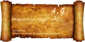 Augusztin Győző névjegykártya