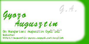 gyozo augusztin business card